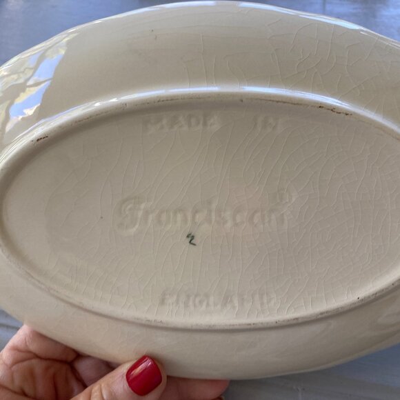 Franciscan Desert Rose Gravy Boat Attached Liner Made in England Vintage - Picture 7 of 7